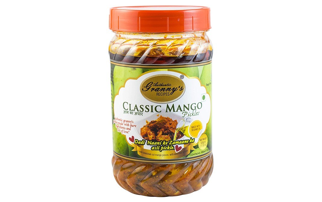 Authentic Granny's Recipes Classic Mango Pickles (Made with Sesame Oil)   Jar  500 grams